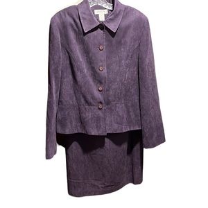 🛍️# 1001 EUC Judith Hart Vtg Faux Suede Skirt Set